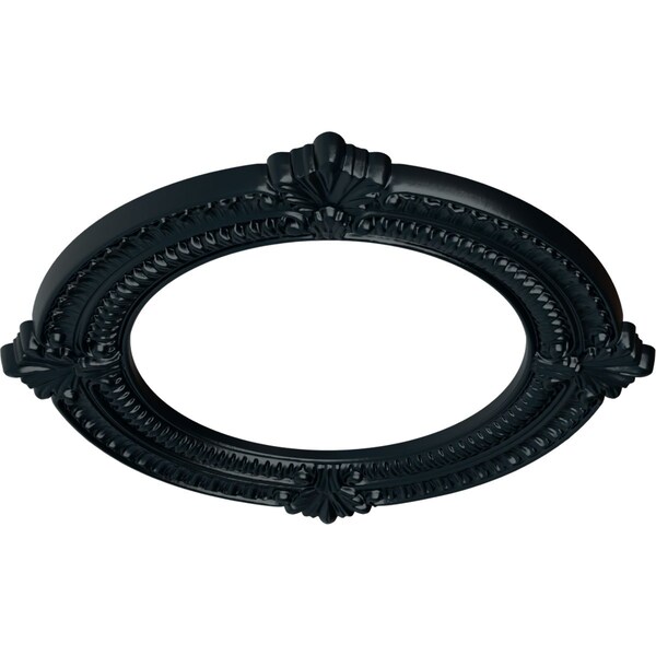 Benson Ceiling Medallion (Fits Canopies Up To 8), Hnd-Painted Night Shade, 13 1/8OD X 8ID X 5/8P